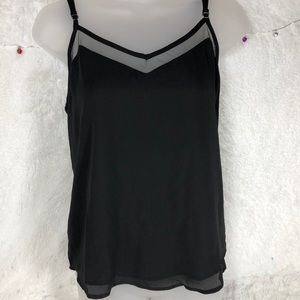 3/$30 black mesh trim camisole